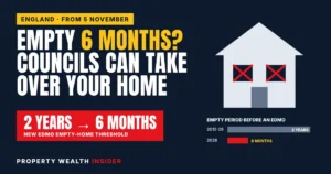 Empty 6 months? Councils can take over your property from 5 Nov